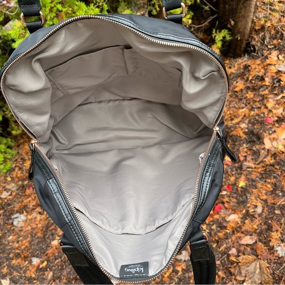 Kipling Linza 15" Laptop Shoulder Bag in Rose Black - Picture 7 of 10